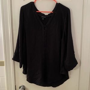 torrid black flowy top (sleeve 3/4th)
